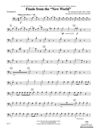 The New World, Finale from: 1st Trombone