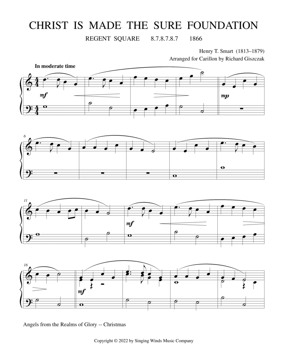 Christ Is Made the Sure Foundation (REGENT SQUARE) Small Ensemble scores gallery preview page 1