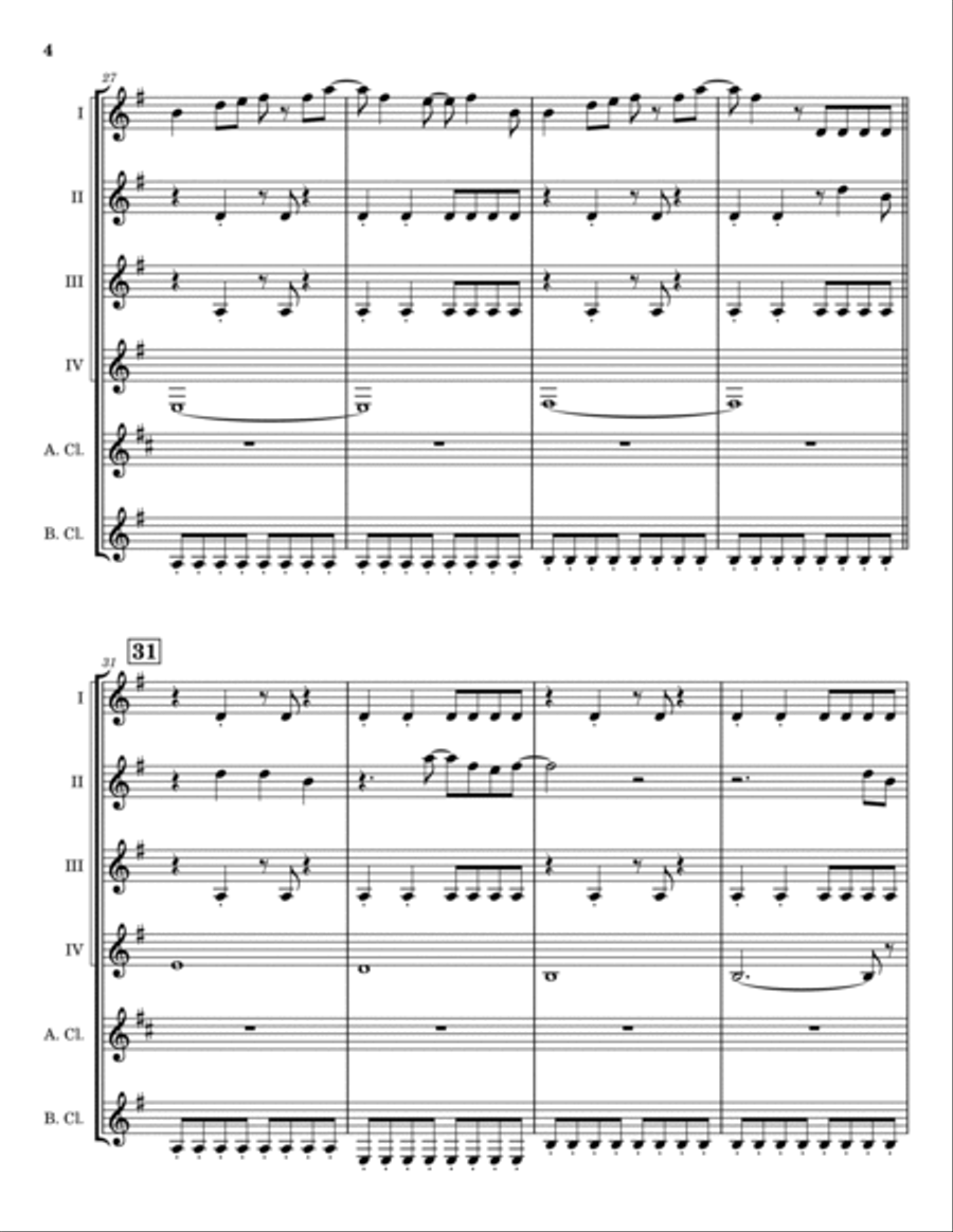 White Wedding Clarinet Quintet scores gallery preview page 5