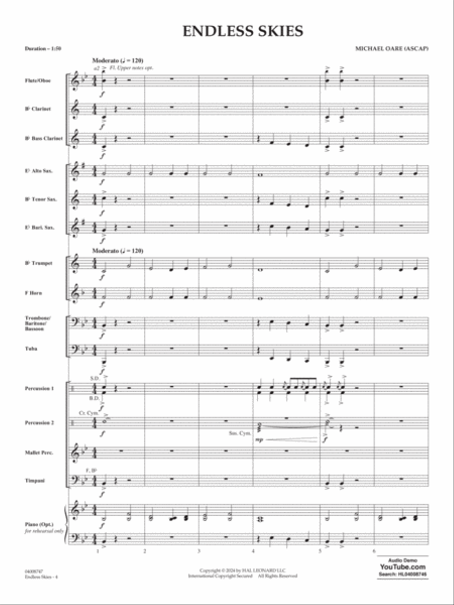 Endless Skies - Conductor Score (Full Score) Concert Band scores gallery preview page 3