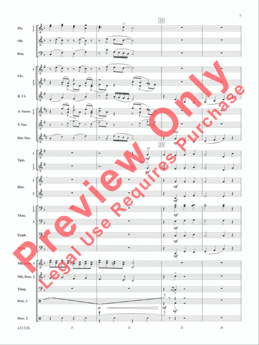 And Heaven and Nature Ring! Concert Band scores gallery preview page 8