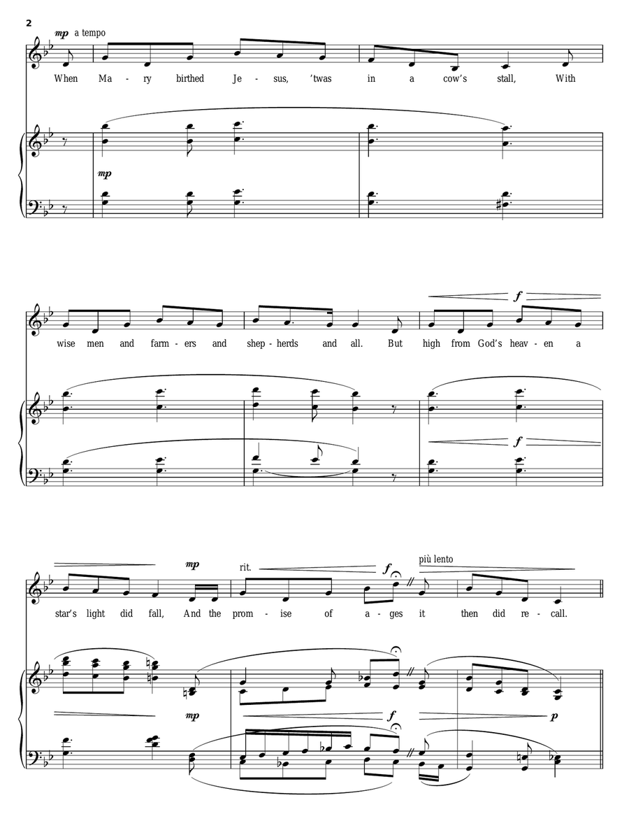 I Wonder As I Wander I Wonder As I Wander Piano, Vocal scores gallery preview page 2