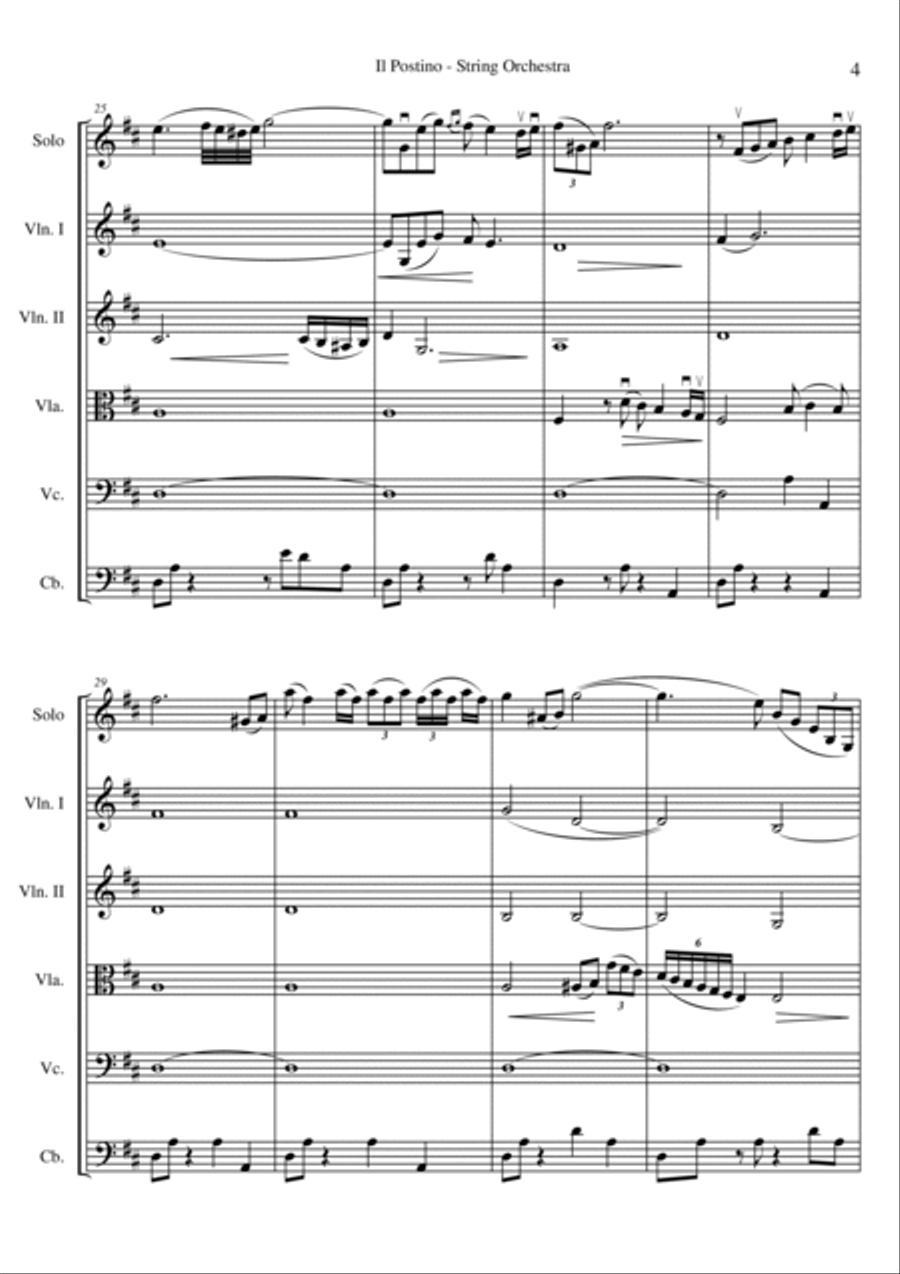 Il Postino (the Postman) String Quintet scores gallery preview page 4