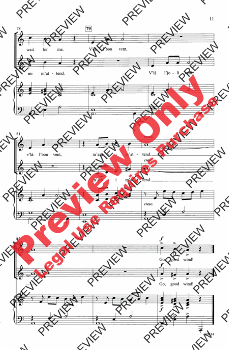 V'la l'Bon Vent V'la l'Bon Vent 2-Part scores gallery preview page 11