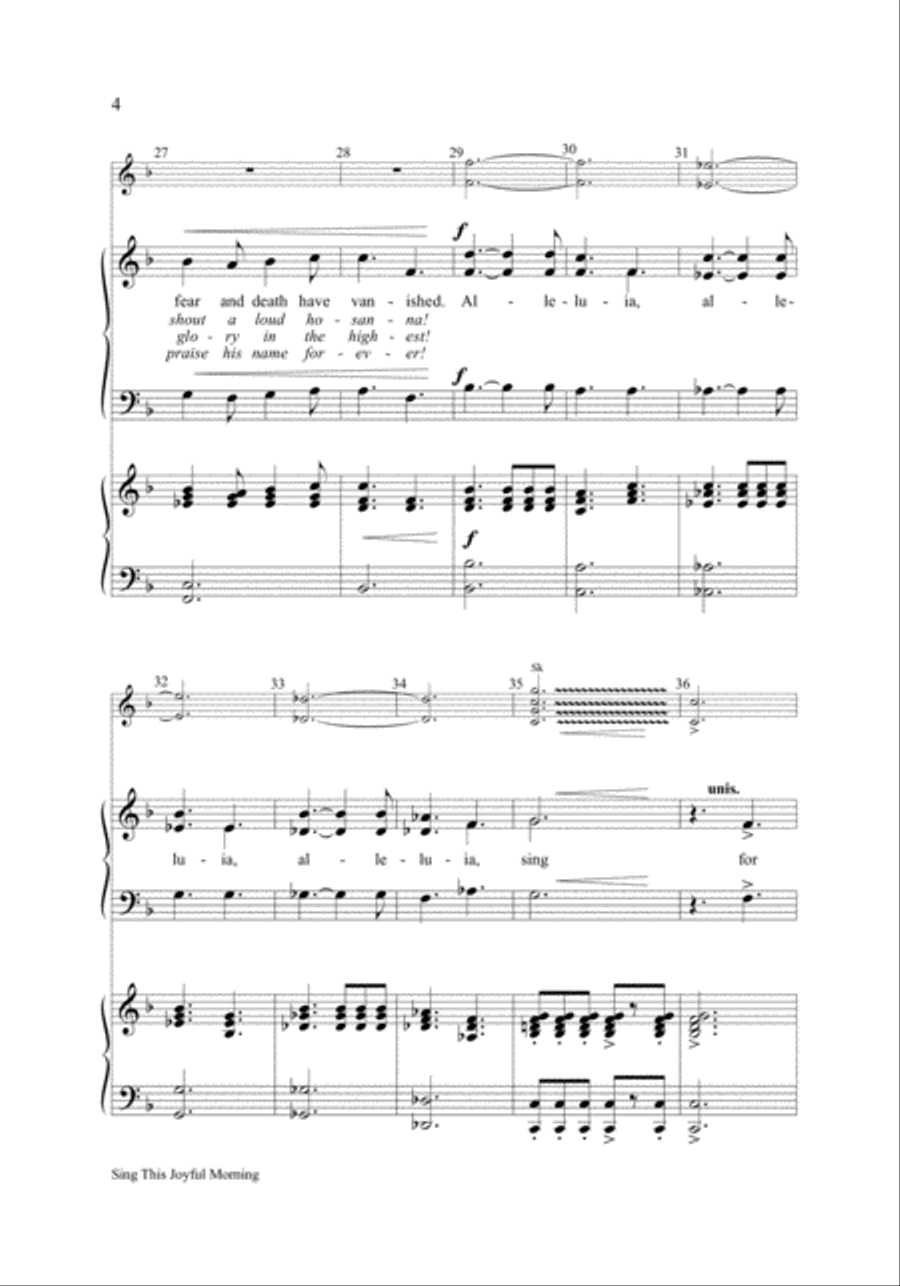 Sing This Joyful Morning 4-Part scores gallery preview page 4