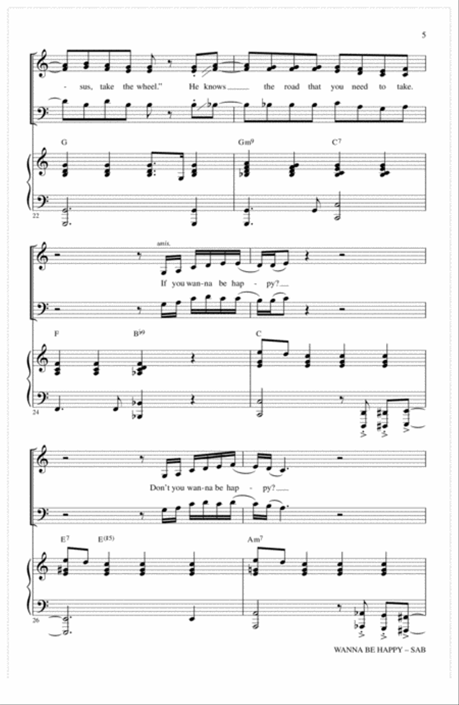 Wanna Be Happy? Wanna Be Happy? 3-Part scores gallery preview page 4