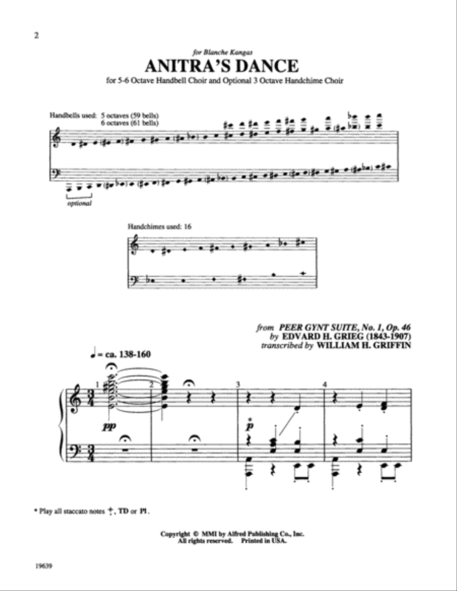 Anitra's Dance Handbell Choir scores gallery preview page 2