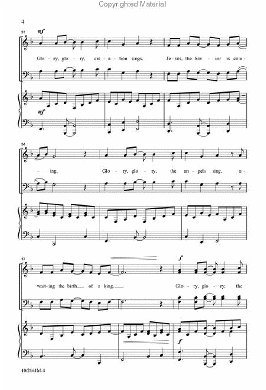 Glory, Glory! Creation Sings! 4-Part scores gallery preview page 5