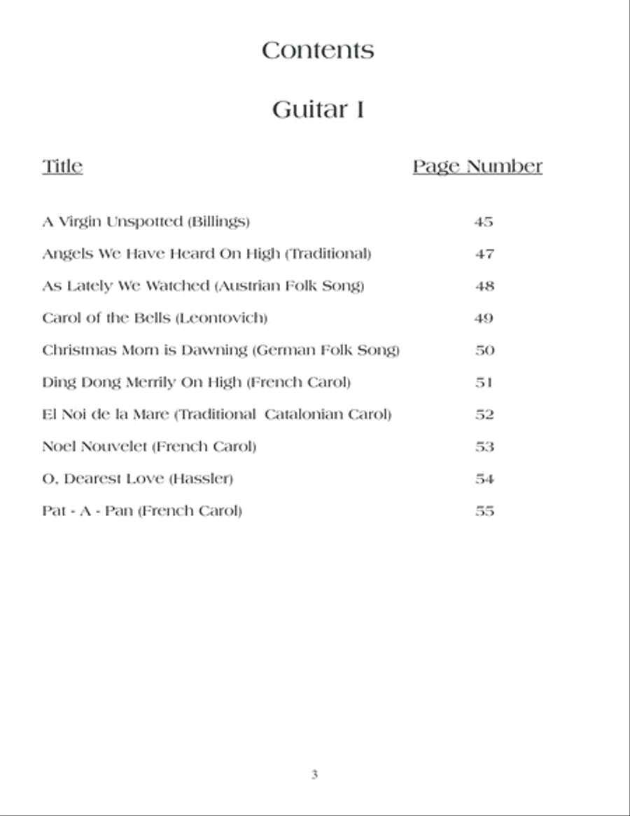 Christmas Music for Guitar Ensemble Guitar Ensemble scores gallery preview page 4