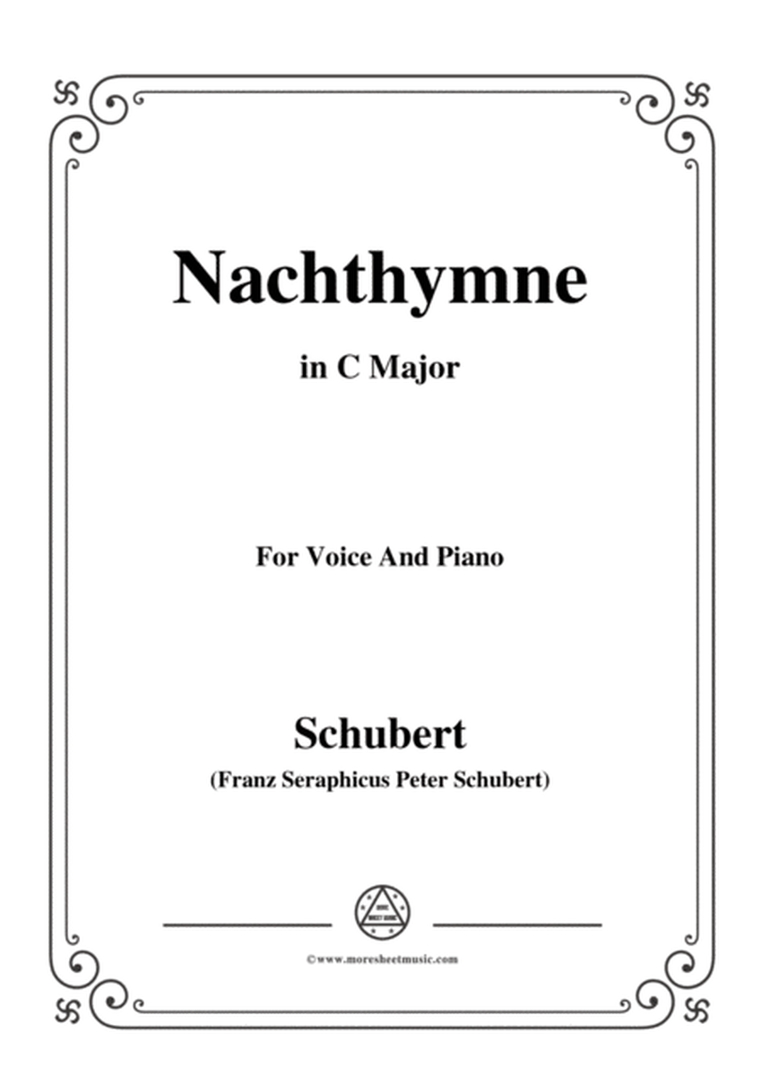 Schubert-Nachthymne,in C Major,for Voice&Piano image number null