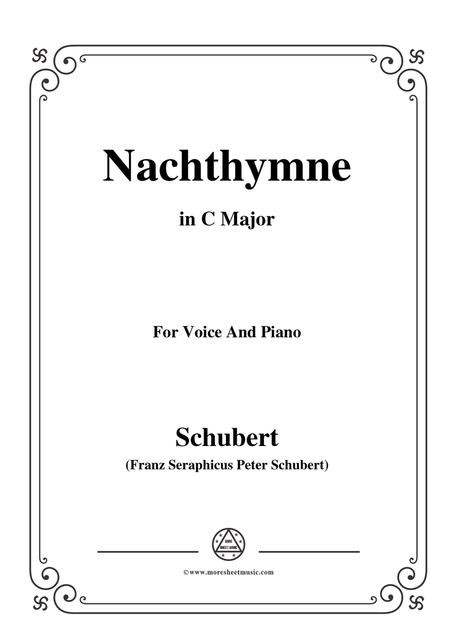 Schubert-Nachthymne,in C Major,for Voice&Piano