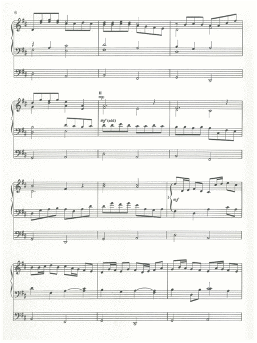 Canon in D Organ Solo scores gallery preview page 6