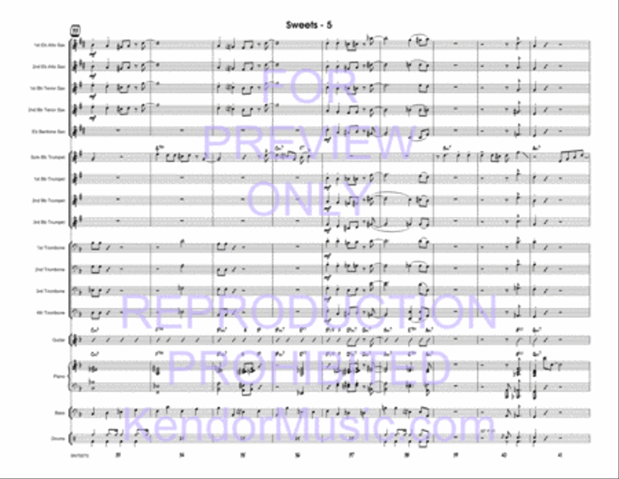 Sweets (Full Score) Jazz Ensemble scores gallery preview page 6
