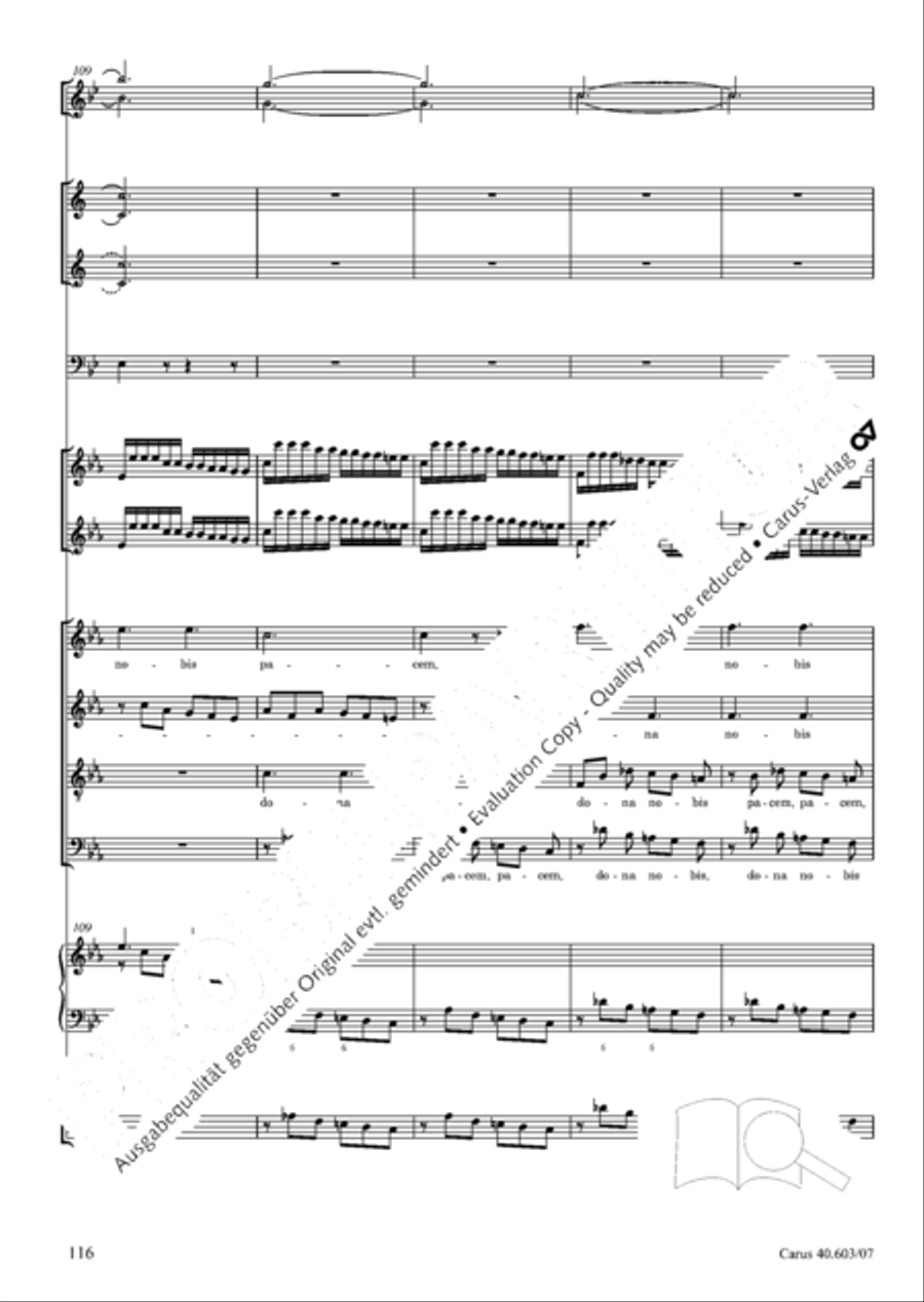 Grosse Orgelsolomesse in Es 4-Part scores gallery preview page 129