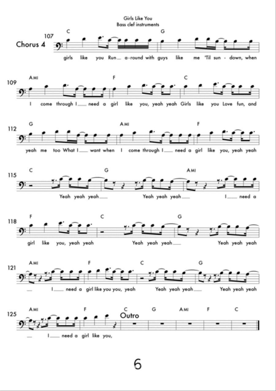 Girls Like You Large Ensemble scores gallery preview page 6