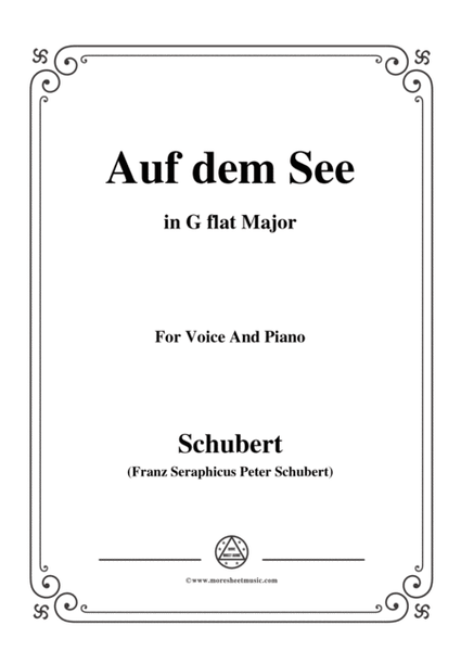 Schubert-Auf dem See,Op.92 No.2,in G flat Major,for Voice&Piano image number null