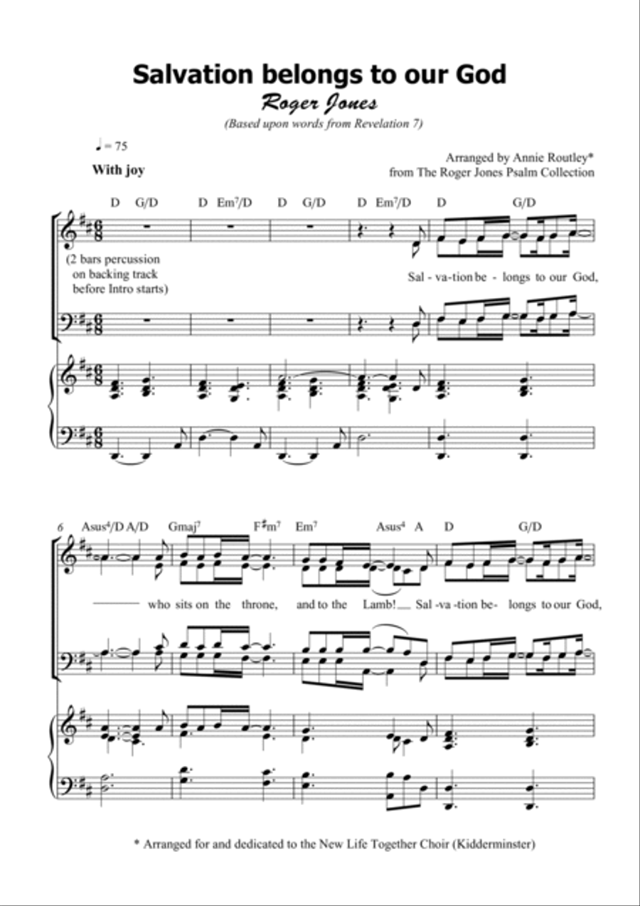 Salvation belongs to our God 4-Part scores gallery preview page 2