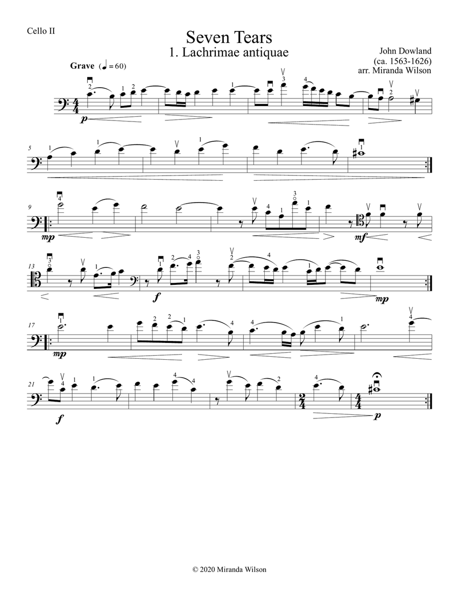 John Dowland, Lacrimae Antiquae from 