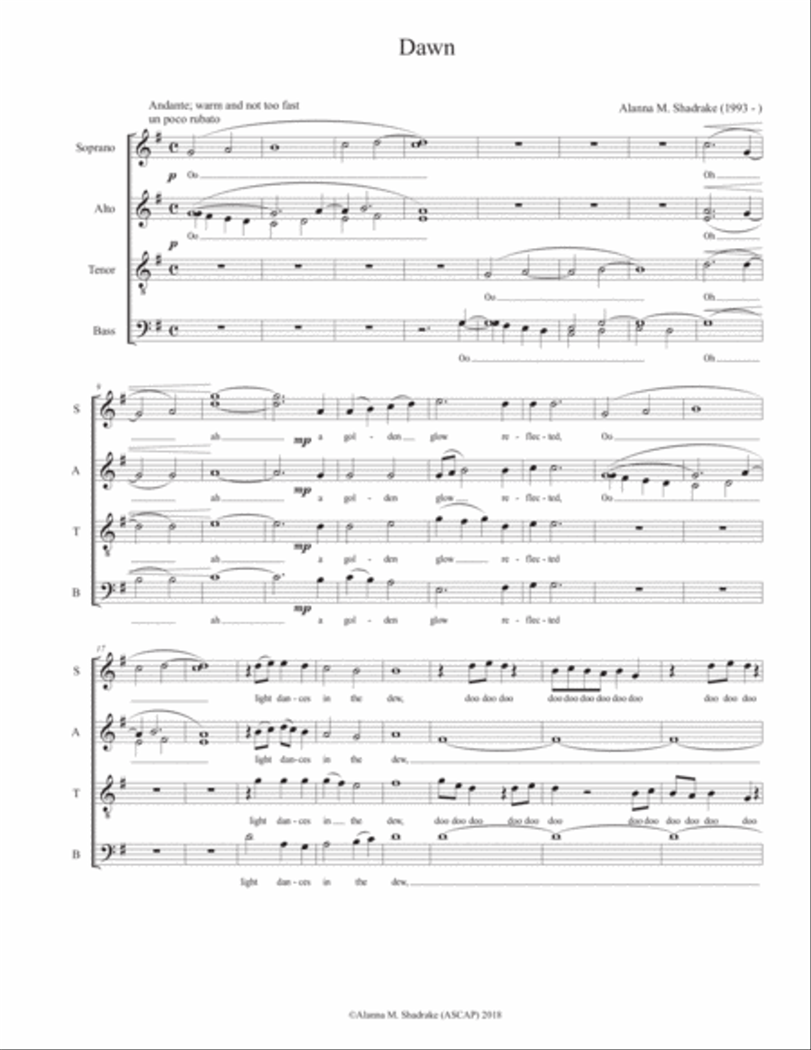 Dawn 4-Part scores gallery preview page 2