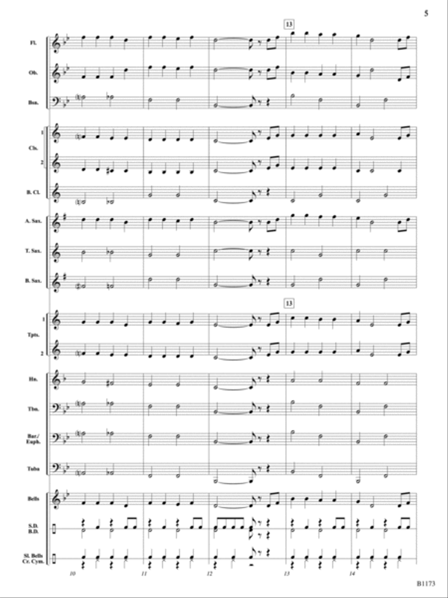 A Holly Jolly Christmas: Score Concert Band scores gallery preview page 5
