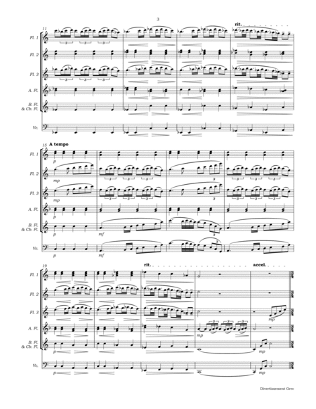 Divertissement Grec for Flute Choir image number null