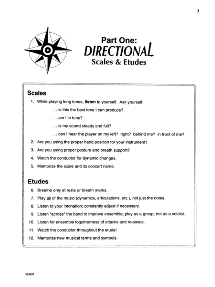 Directional Warm-Ups for Band (concert band method book - Part Book Set C: Bari Sax, Alto/Bass Clar. Concert Band scores gallery preview page 3