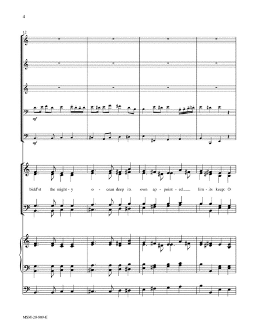 Eternal Father, Strong to Save 4-Part scores gallery preview page 4