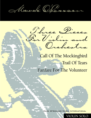 Book cover for Three Pieces For Violin and Orchestra "Violin Concerto No. 2" (violin solo part – violin and symph