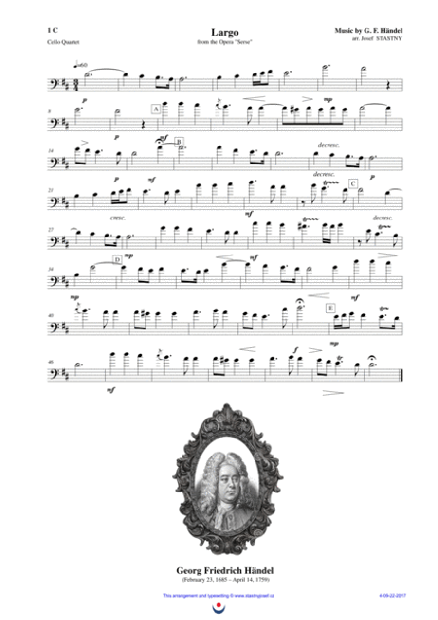 Largo (Serse) Largo (Serse) String Quartet scores gallery preview page 2