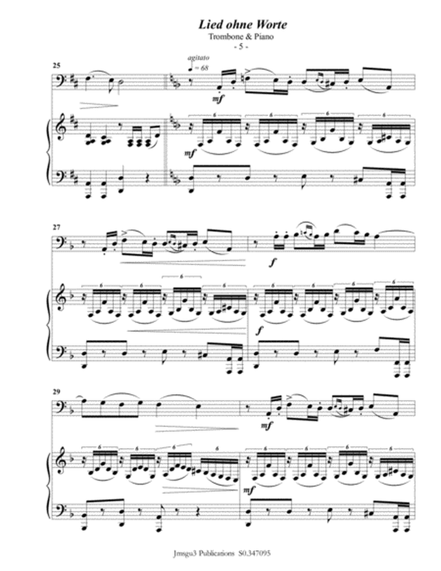 Mendelssohn: Song Without Words Op. 109 for Trombone & Piano image number null
