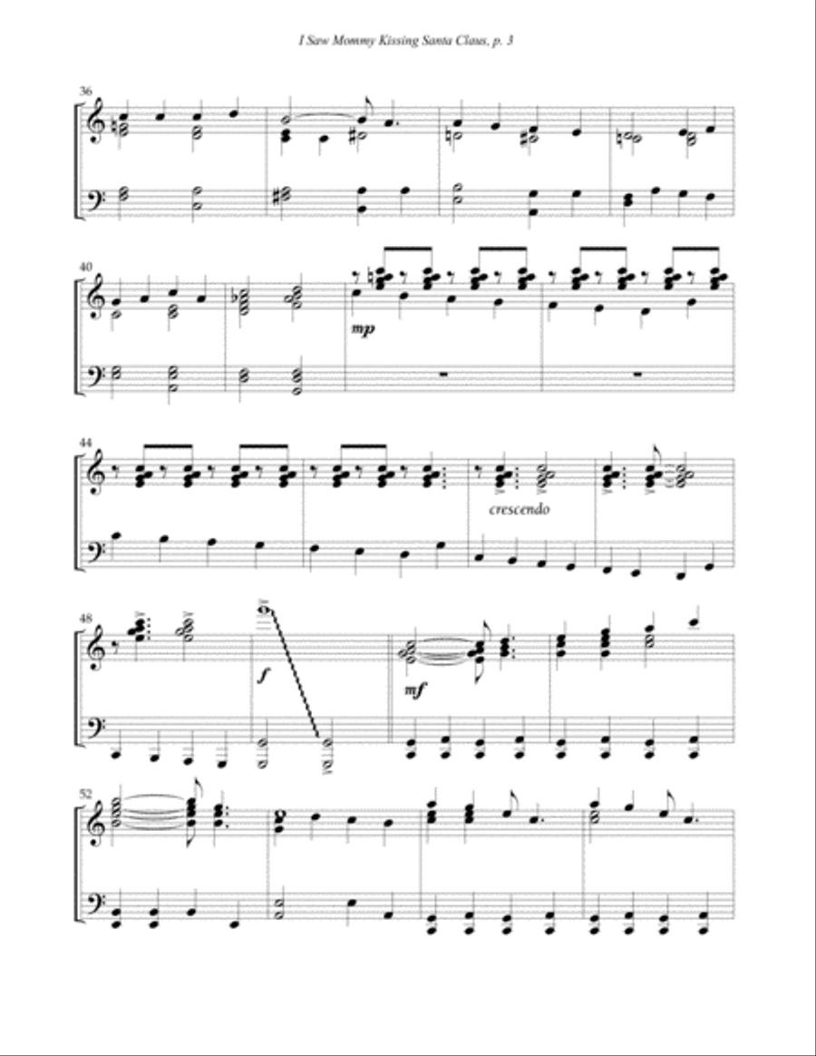I Saw Mommy Kissing Santa Claus Piano Solo scores gallery preview page 3