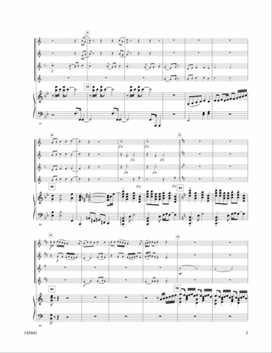 Ding Dong Merrily On High Brass Quartet scores gallery preview page 3