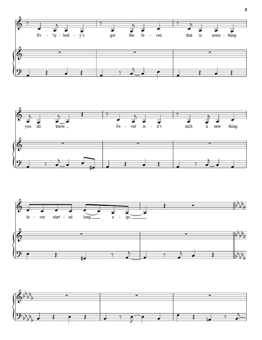 Fever Piano, Vocal scores gallery preview page 3