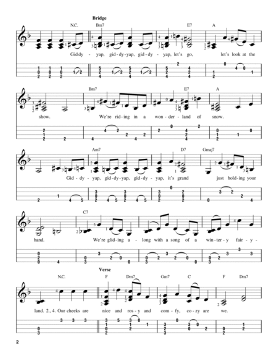 Sleigh Ride Ukulele scores gallery preview page 2
