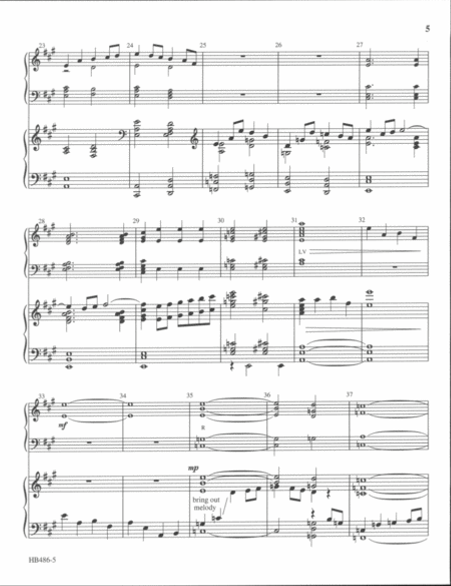 Fanfare of Praise - full score - 3 octaves 3-Octaves scores gallery preview page 5
