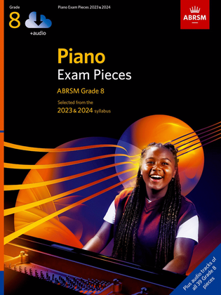 Book cover for Piano Exam Pieces 2023 & 2024 Grade 8 with Audio
