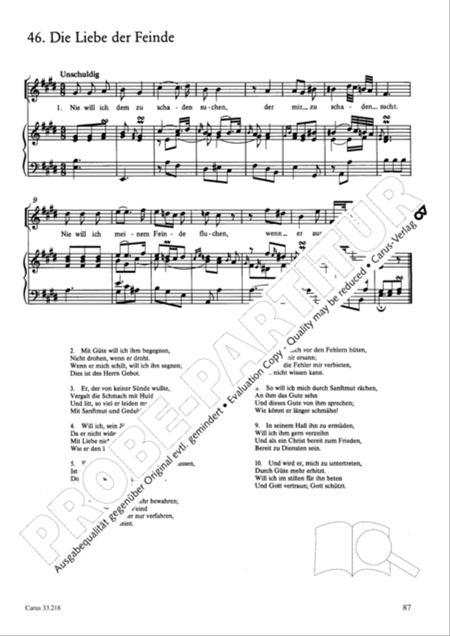Geistliche Oden und Lieder (Gellert) Collection / Songbook scores gallery preview page 82