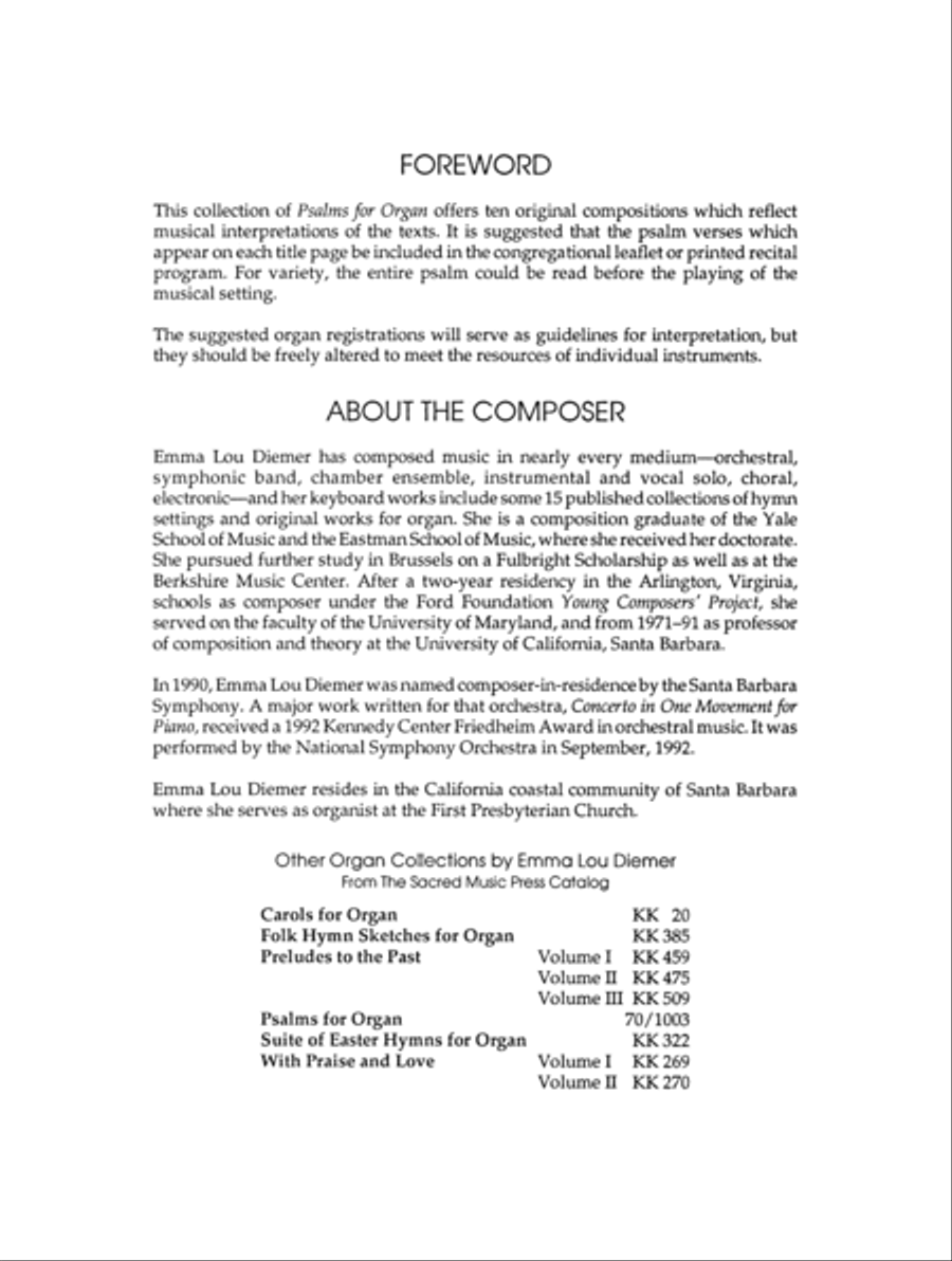 Psalms for Organ Organ Solo scores gallery preview page 4