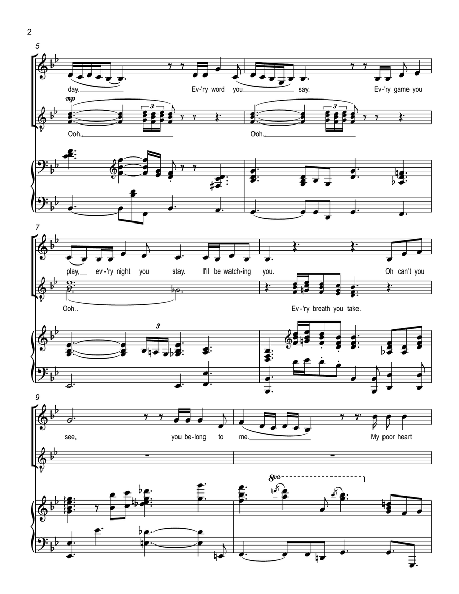 Every Breath You Take (Gospel Cover) Voice scores gallery preview page 2