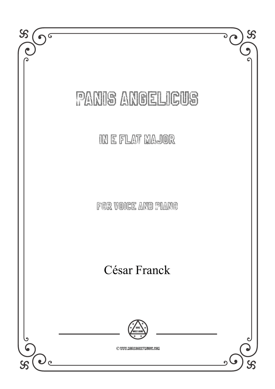 Franck-Panis angelicus in E flat Major,for voice and piano Piano, Vocal scores gallery preview page 1