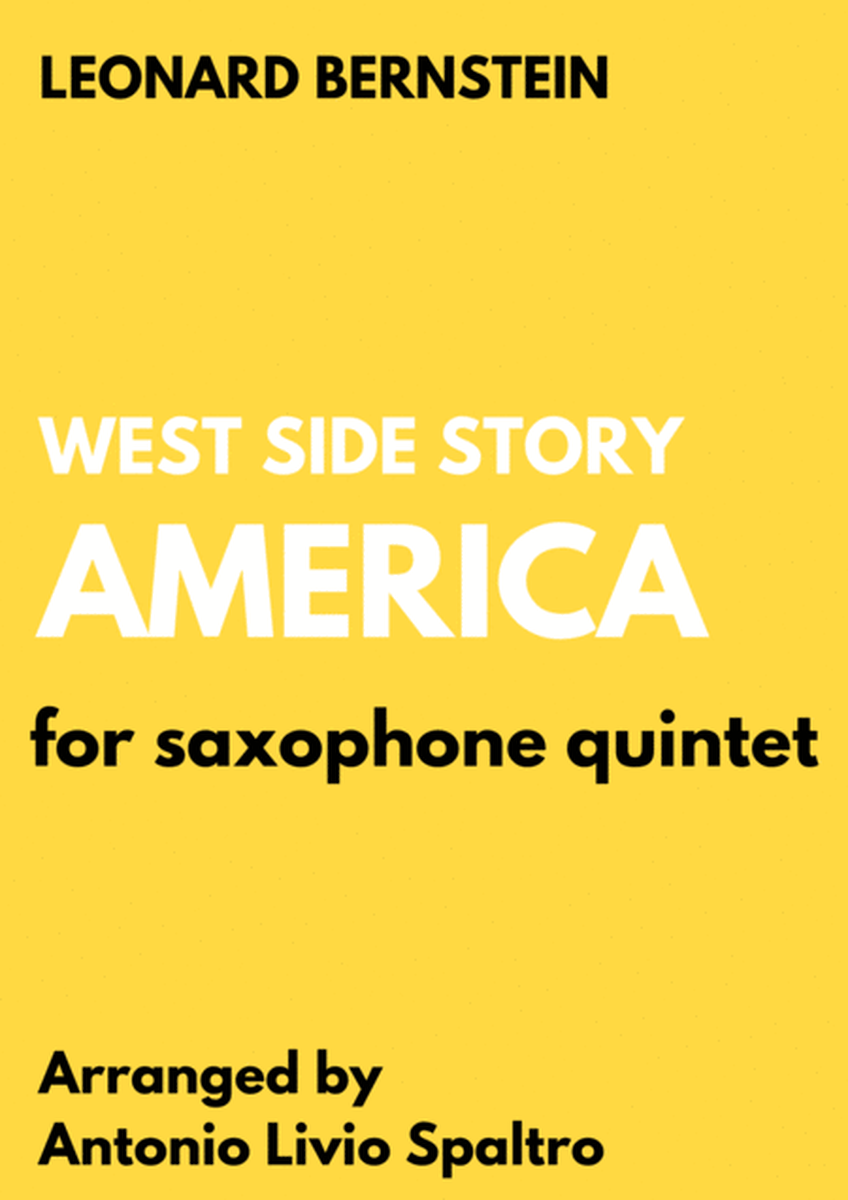 America for Saxophone Quintet (from West Side Story) image number null