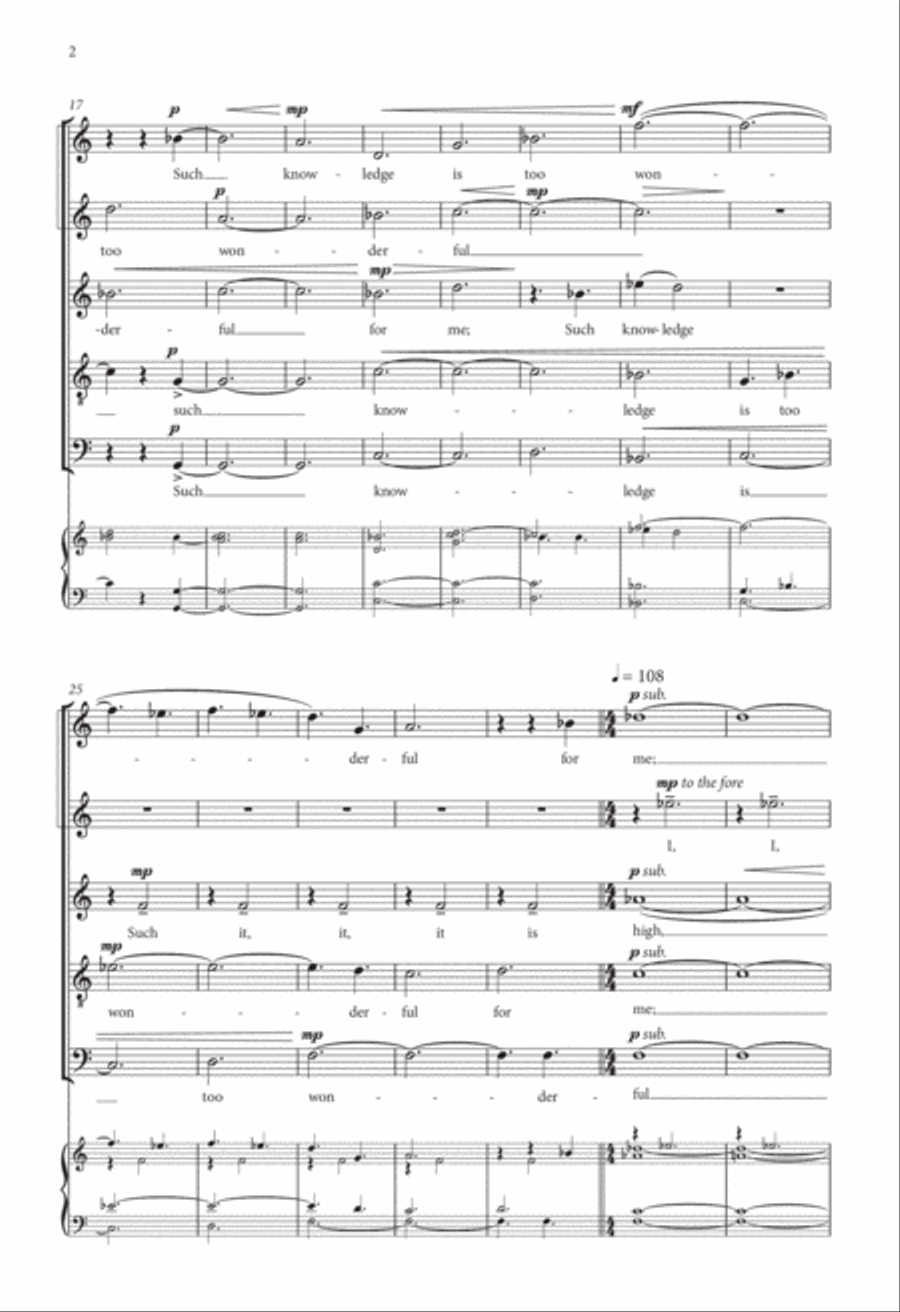 I Cannot Attain Unto It 4-Part scores gallery preview page 2