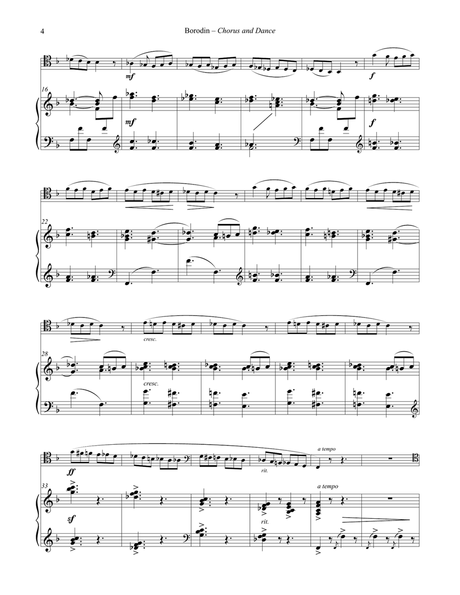 Chorus and Dance of the Polovetsian Maidens from Prince Igor Choir scores gallery preview page 4