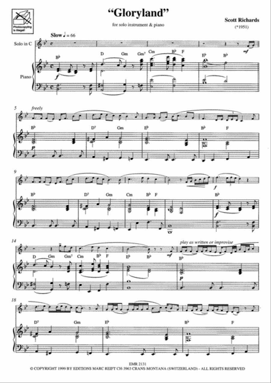 Gloryland Clarinet Solo scores gallery preview page 8