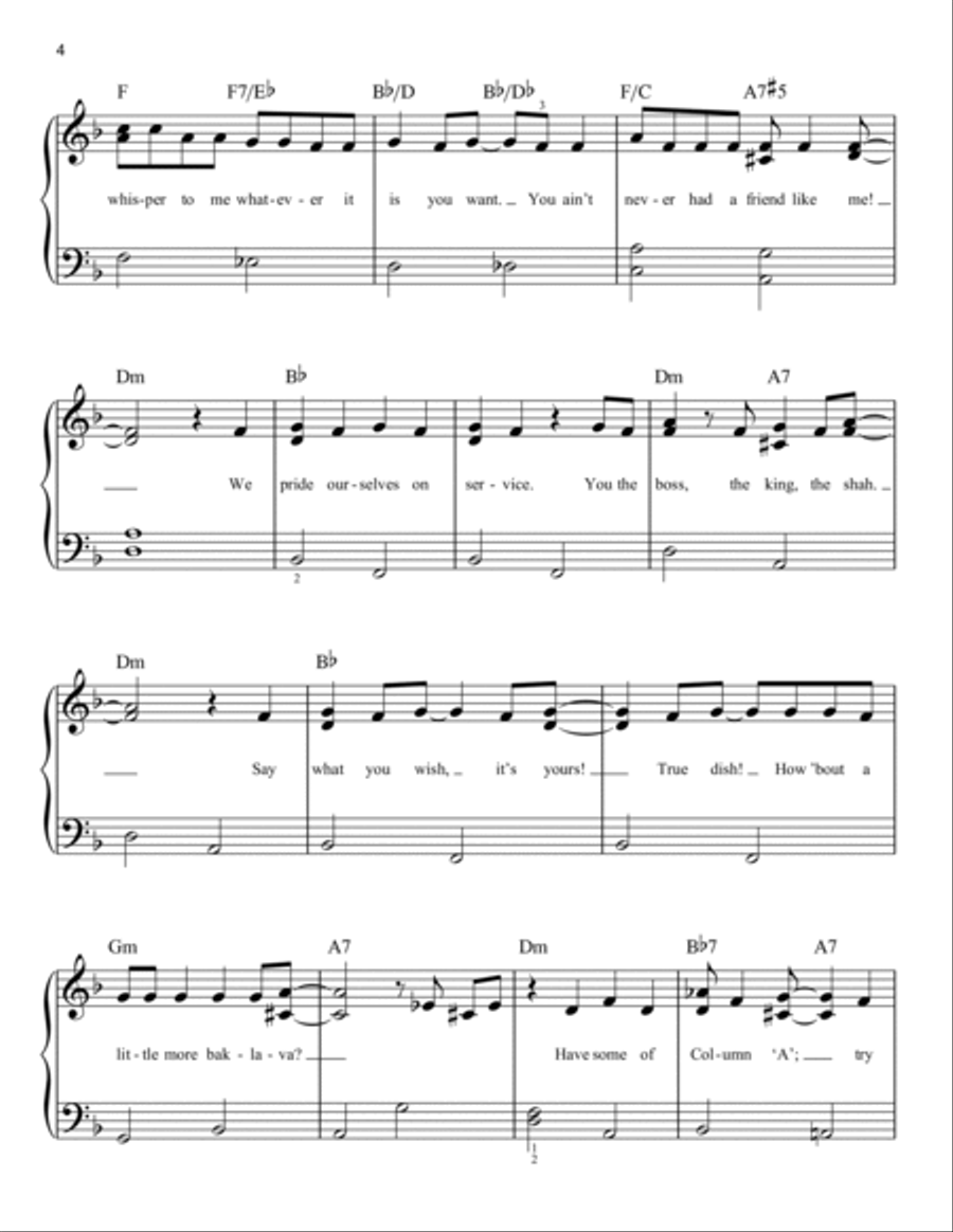Friend Like Me (from Aladdin) (2019) Easy Piano scores gallery preview page 4