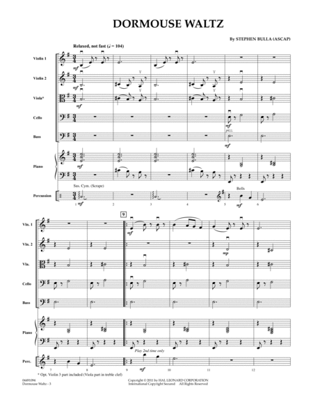 Dormouse Waltz - Full Score
