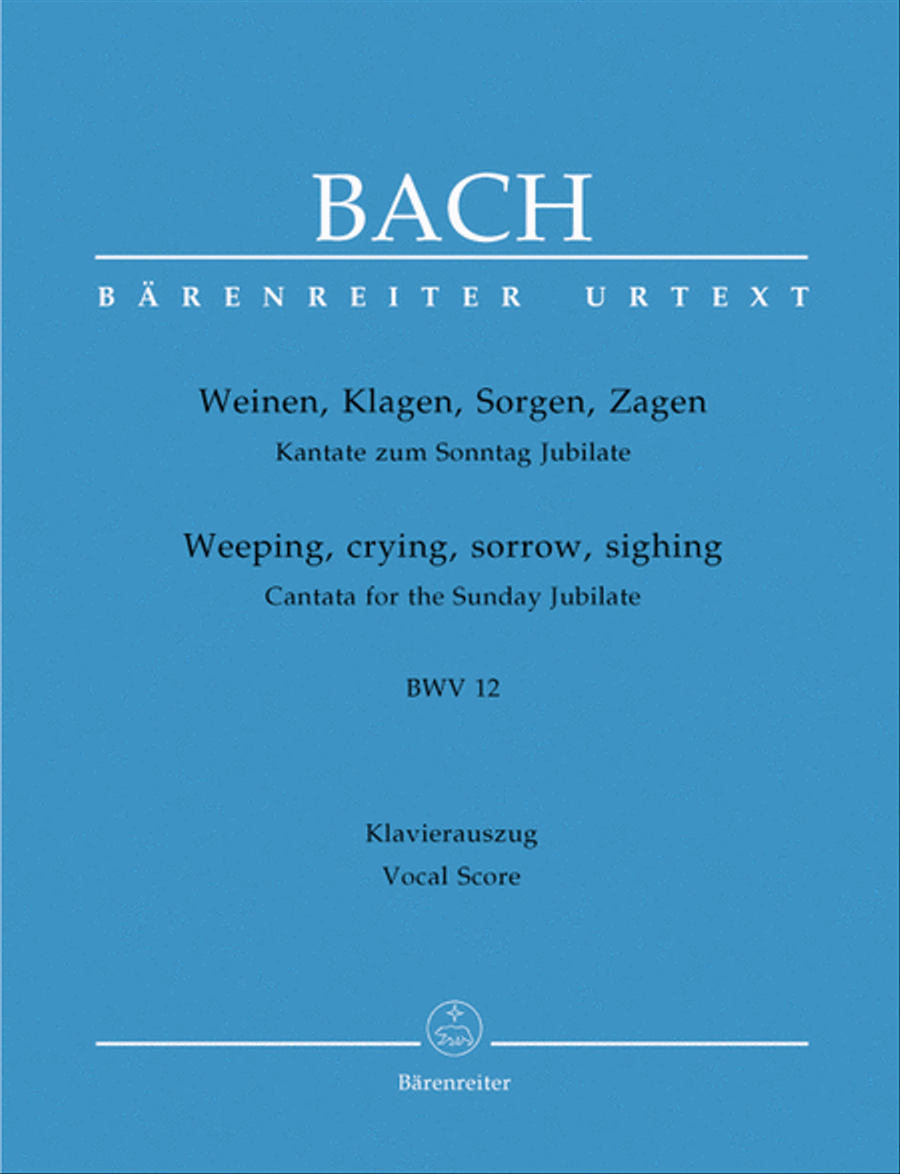 Weeping, crying, sorrow, sighing, BWV 12 4-Part scores gallery preview page 1