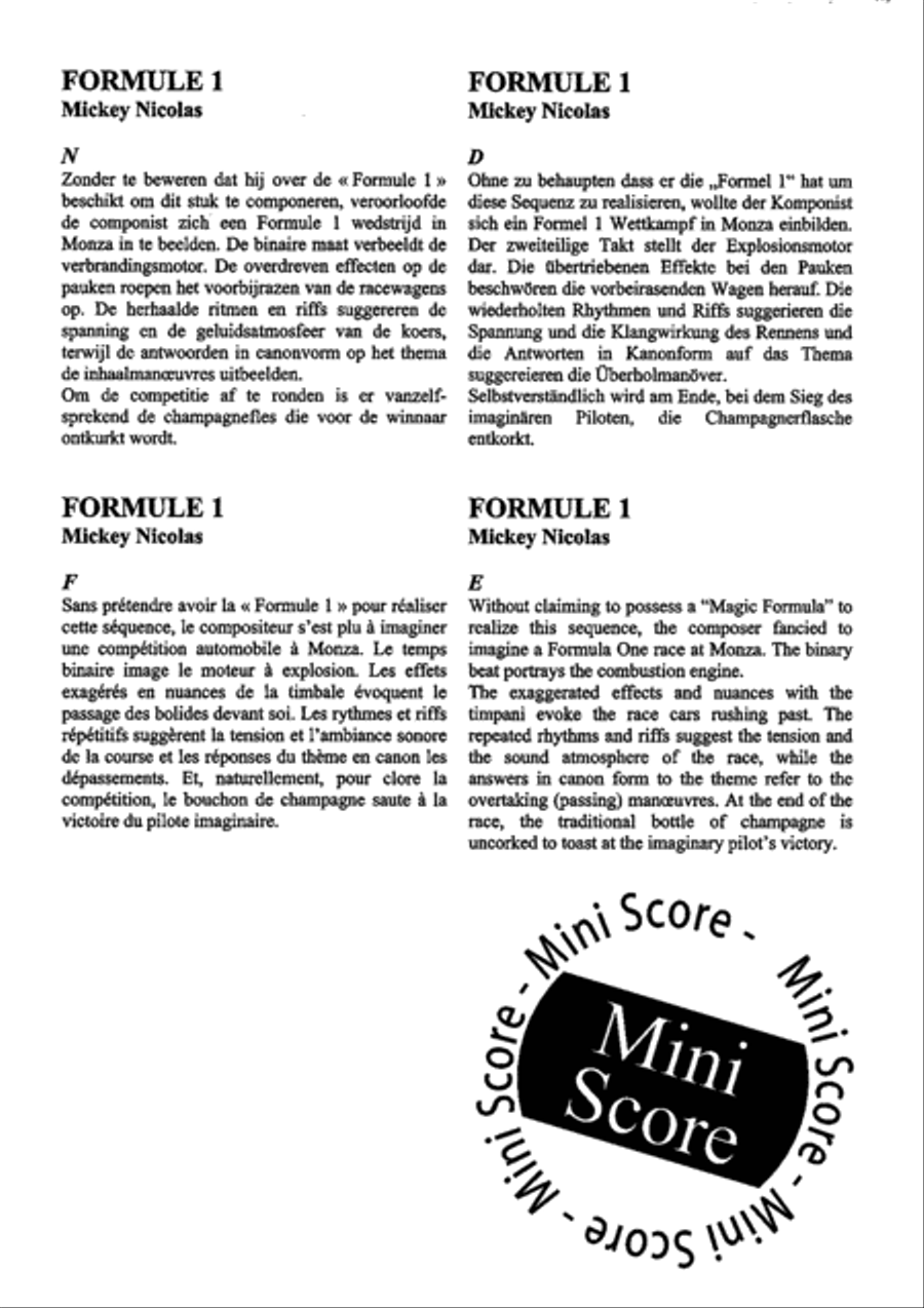 Formule 1 Concert Band scores gallery preview page 5