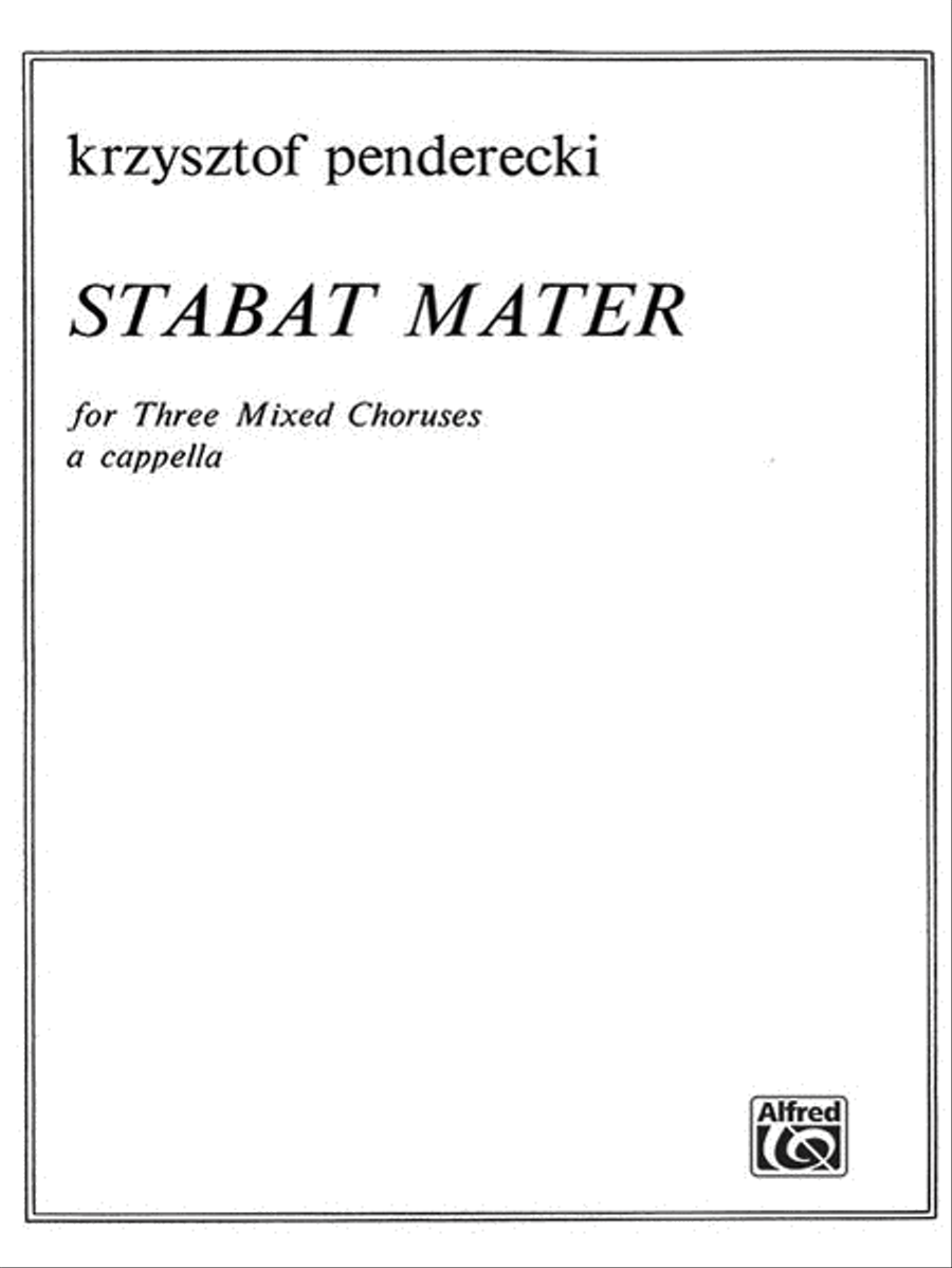 Stabat Mater Choir scores gallery preview page 1