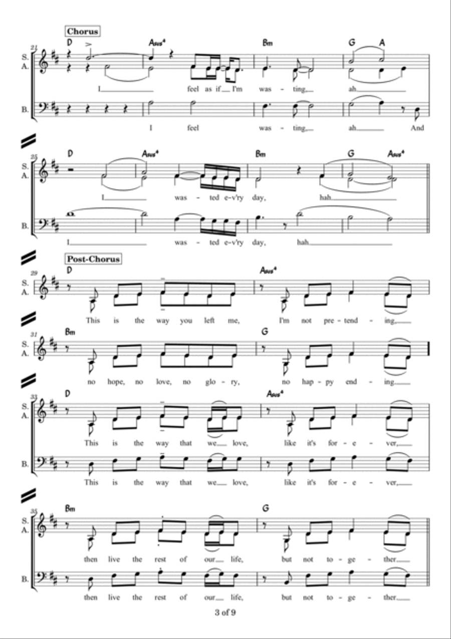Happy Ending 3-Part scores gallery preview page 3